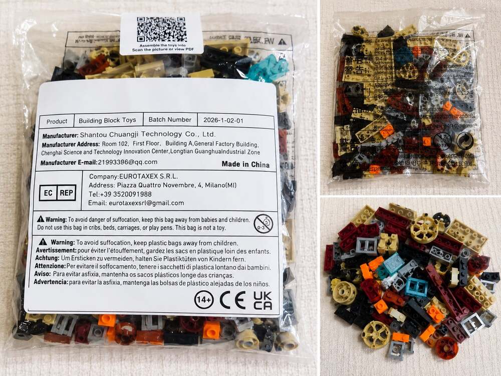 NEW Building Block Toy Set Compatible Brick Parts Mixed Pieces Sealed Bag